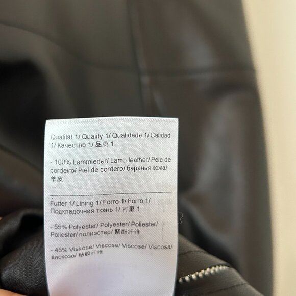 Escada Lamb Leather Mini Dress Size Size Medium/DE 38/US 8 - 10 - Picture 13 of 13